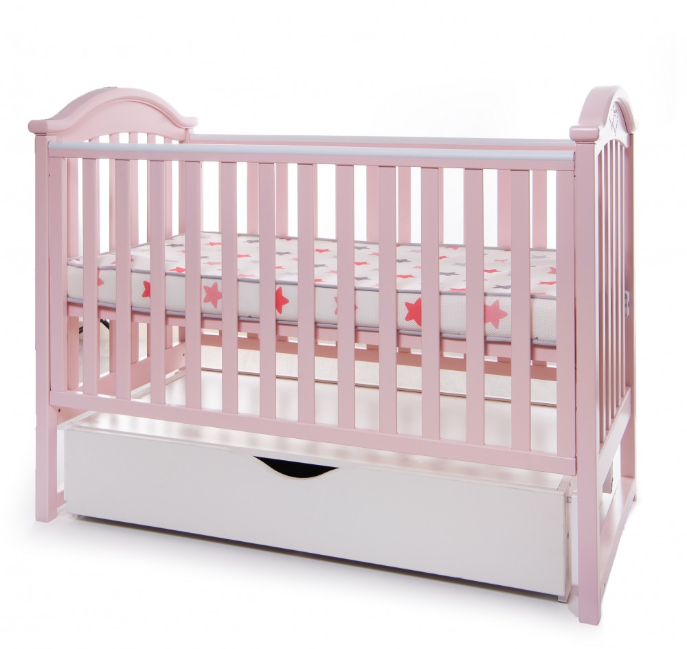 Ліжко дитяче для дівчинки Twins iLove L100-L-08, рожеве + постільний комплект у подарунок