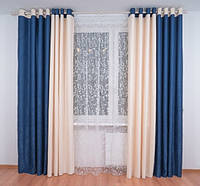 Готовые Портьеры "Софт Домино" №2, пара на люверсах