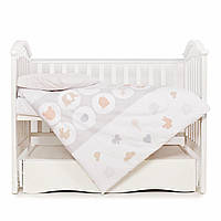 Сменная детская постель 3 эл Twins Eco Line 3090-E-020, Animals beige, белый/беж