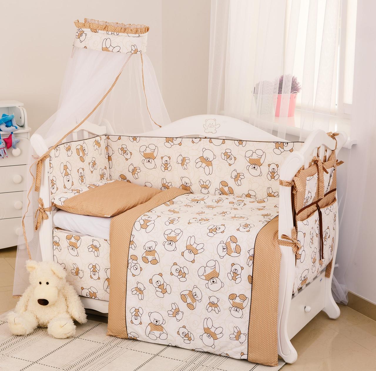 Постільний комплект 8 ел Twins Dolce Ведмедики 4061-D-004, brown, коричневий, фото 1