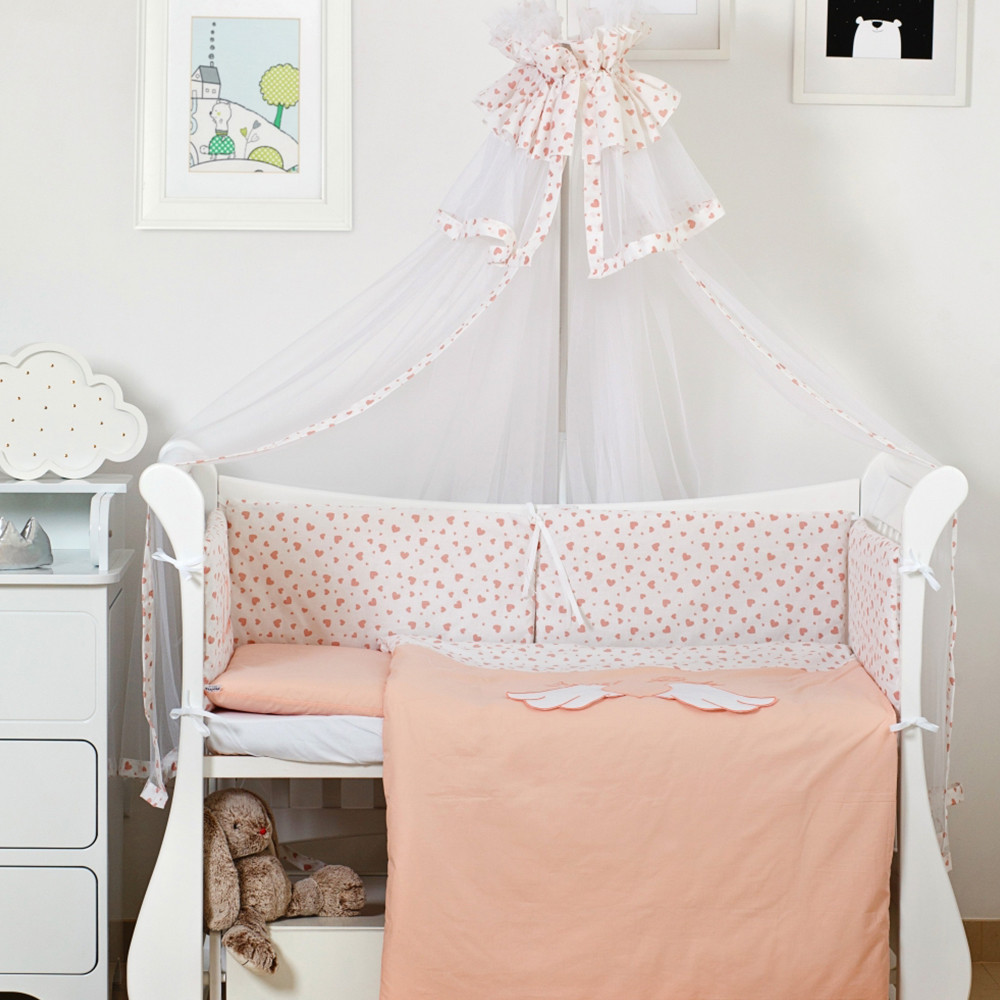 Постільний комплект 8 ел Twins Evo Angel Baby 4074-A-043, coral, кораловий, фото 1