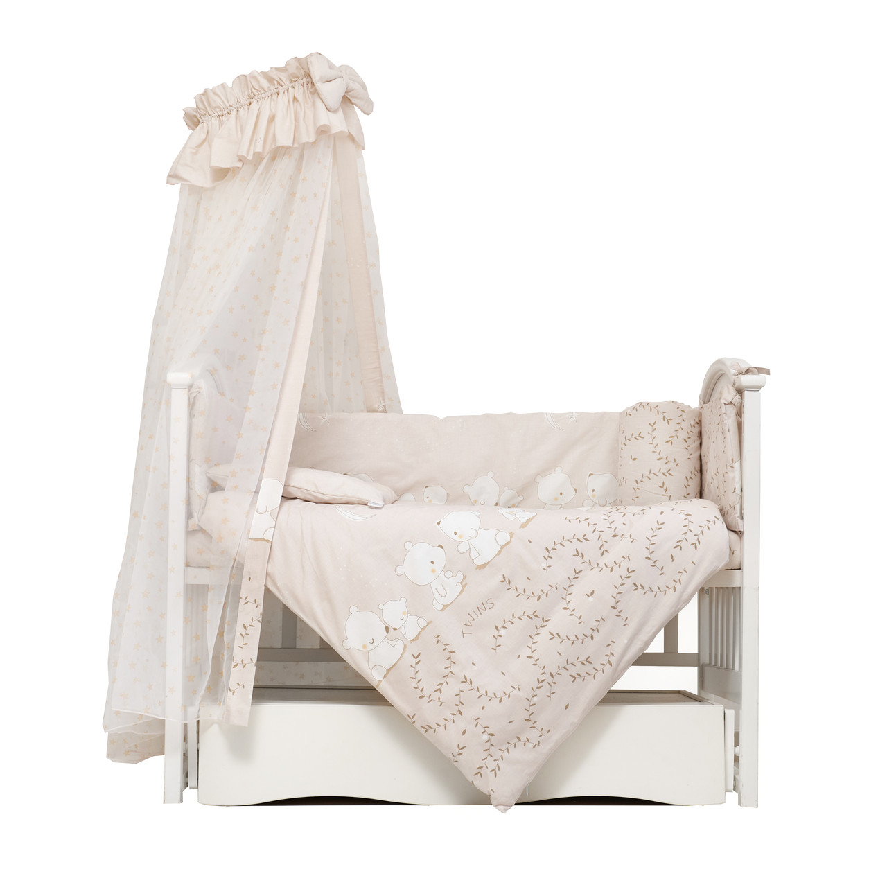 Постільний комплект 8 ел Twins Sweet 4053-SW-016, Umka pink, рожевий