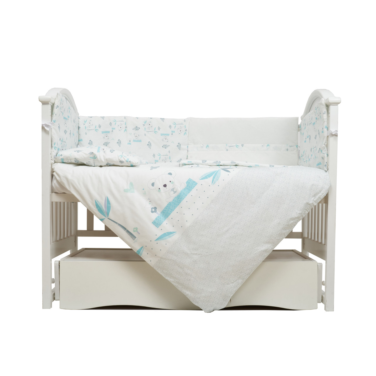 Постільний комплект 6 ел Twins Eco Line New 4091-E-024, Koala mint, м'ятний