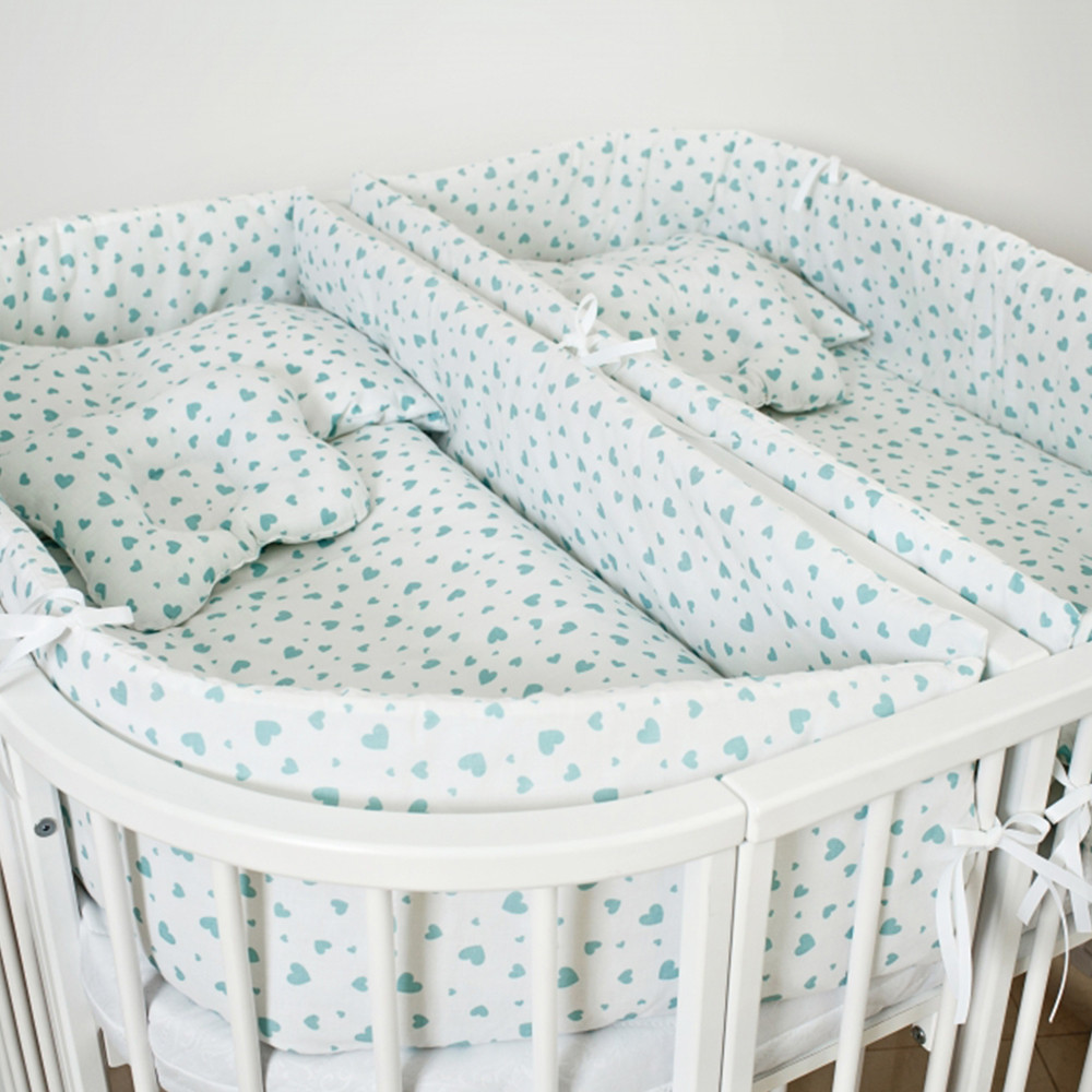 Постільний комплект для двійні 14 ел. Twins 4000-T-402-14, Сердечка м, фото 1