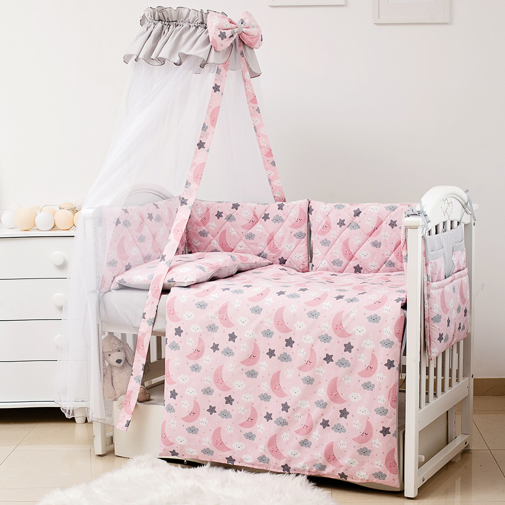 Постільний комплект 8 ел Twins Premium Glamour 4029-TGN-08 Невелика рожева, рожевий, фото 1