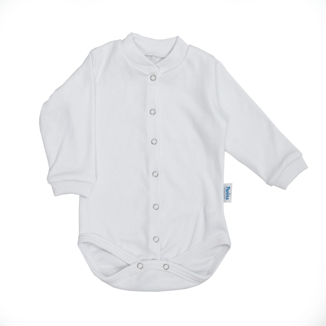 Боді Twins інтерлок довгий рукав 52р W-110-TB-D52-01, white, білий