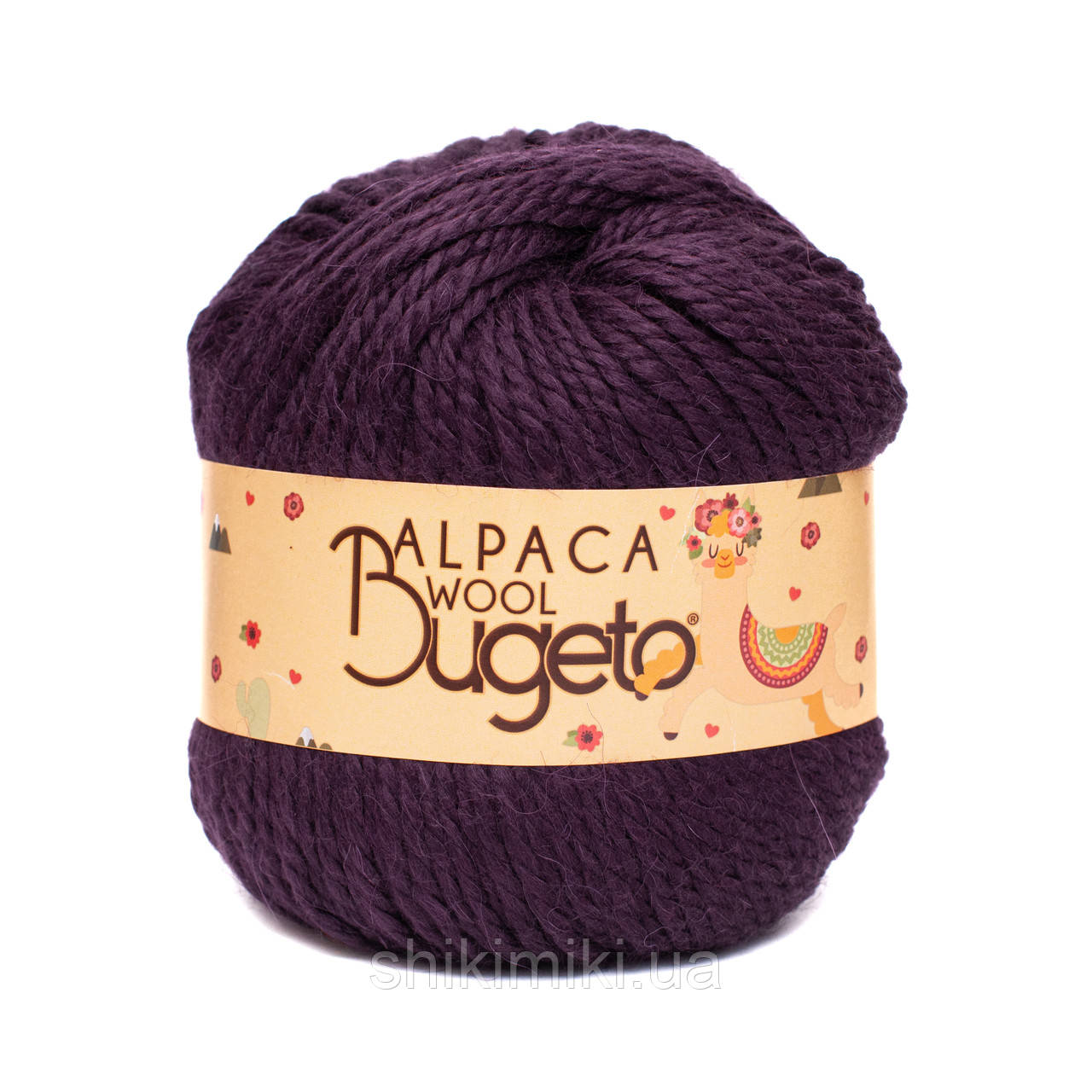 Вовняна пряжа Alpaca Wool, колір баклажан