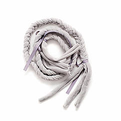 Декор косичка Twins Air велюр сірий