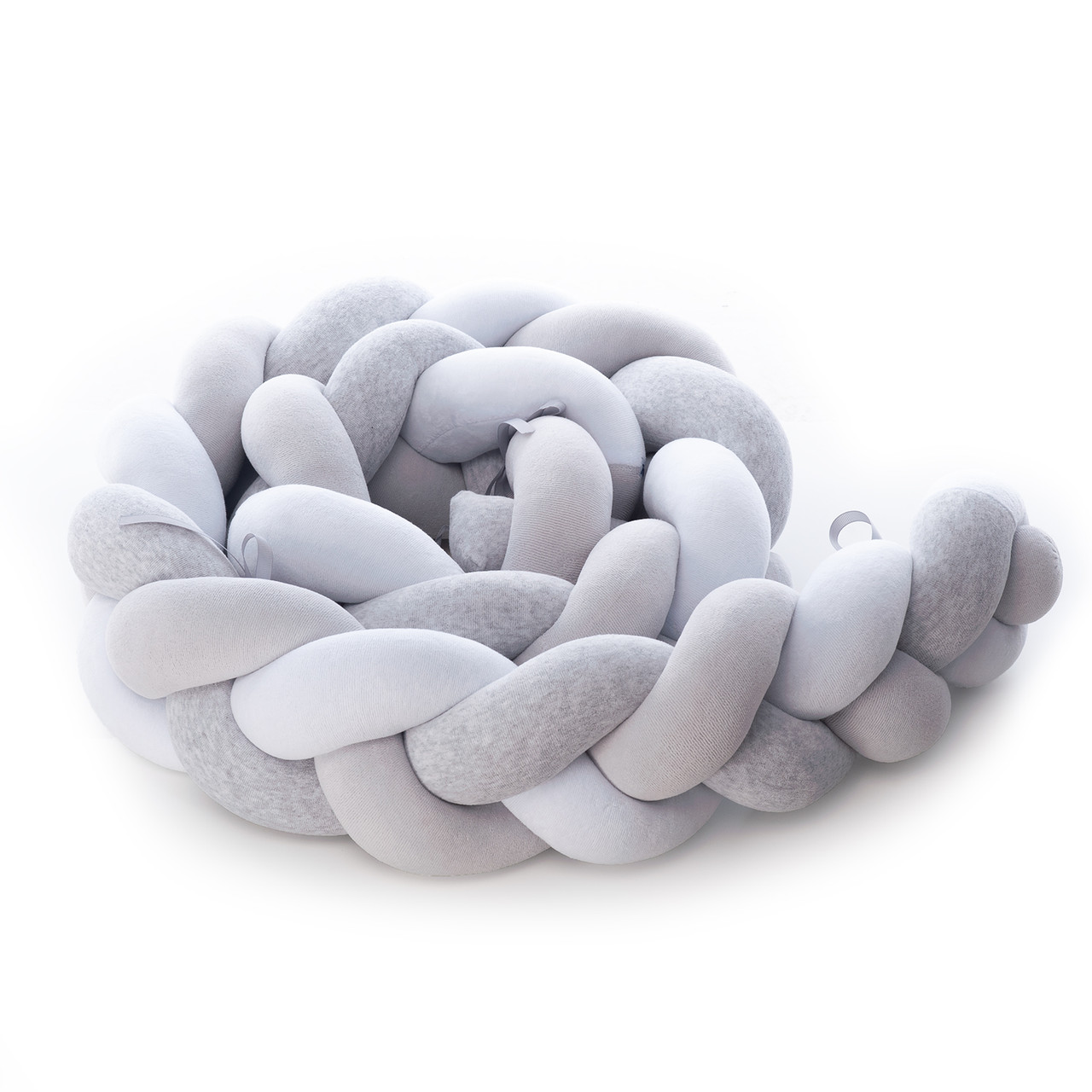 Бампер — косичка Twins 3-х пасова 120 см 2020 К3-120-10, grey, сірий