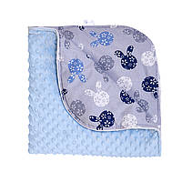 Плед Twins Minky Spring 80x80 1461-TMS-04, blue, голубой