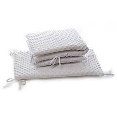 Бампер Twins Premium Minky 2030 TM-01 white, білий