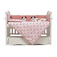 Постельный комплект 7 эл Twins Panda 4075-TP-08, pink, розовый