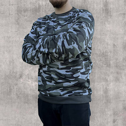 Кофта чоловіча натільна під гумку Світшот камуфляжний з начосом M — 3XL Tovta, фото 1
