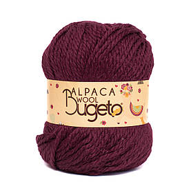 Вовняна пряжа Alpaca Wool, колір бургунді