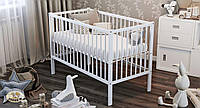 Детская кроватка в минималистическом стиле Дубок Малютка без ящика 9801-DM-01, белого цвета