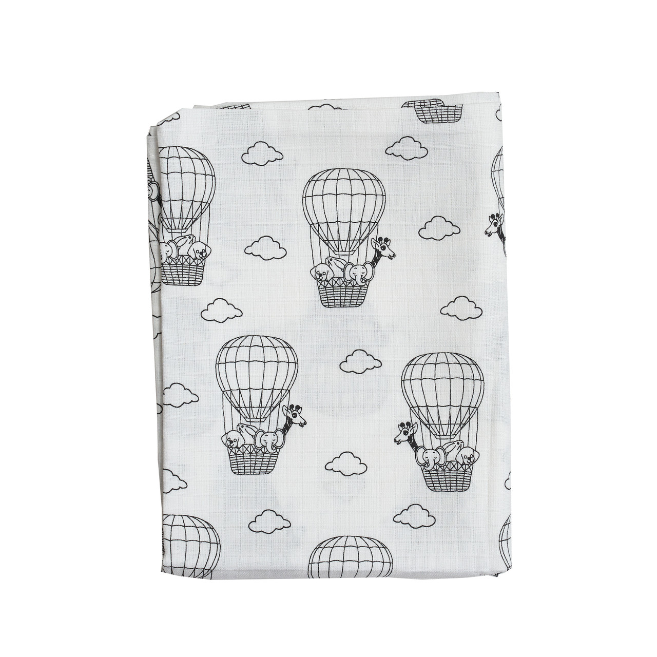 Пелюшка Twins муслінова 110х75 кольору в асортименті/1610-TPM-14416, Повітряна куля сіра, сіра, фото 1