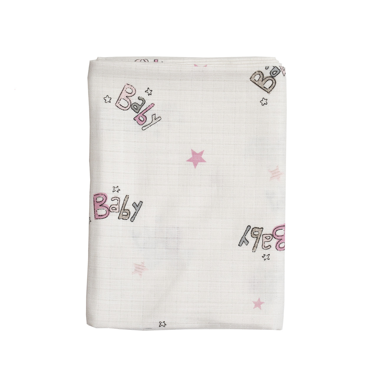 Пелюшка Twins муслінова 110х75 кольору в асортименті/1610-TPM-08В, Baby pink, рожевий, фото 1