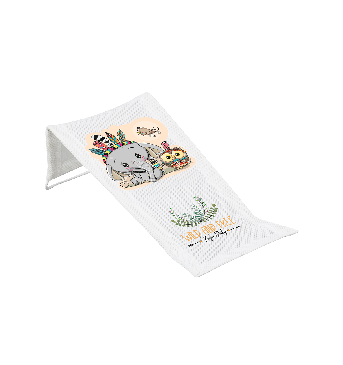 Гірка для купання 3D мембрана Tega DZ-026 Дикий захід DZ-026-103 Elephant, white/Green, білий/зелений