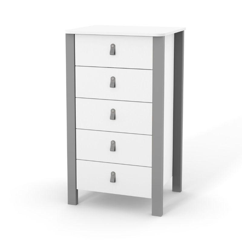 Комод Верес Монако високий 600 34.1.351.2.32, біло/графітовий, фото 1