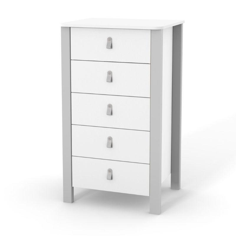 Комод Верес Монако високий 600 34.1.351.2.17, біло/сірий, фото 1