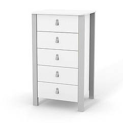 Комод Верес Монако високий 600 34.1.351.2.17, біло/сірий