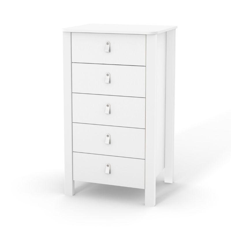 Комод Верес Монако високий 600 34.1.351.2.06, білий, білий, фото 1