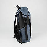 Жіночий рюкзак ролтоп PILIGRIM з тканини двоколірний для міста та подорожей, фото 8