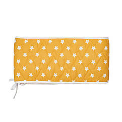 Бампер в дитяче ліжко Twins Premium стьобаний 240 см Зірочка жовта