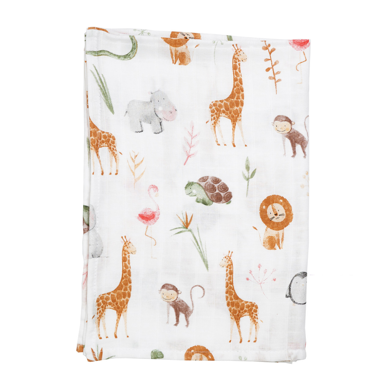 Пелюшка Twins муслінова 110х75 кольору в асортименті / 1610-TPM-10240, Звірятка, білий/синій, фото 1