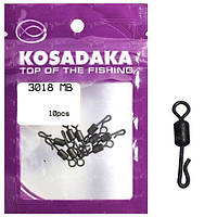 Вертлюжок-быстросъем Kosadaka Quick Change Swivel 3018-04 10шт