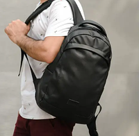 Рюкзак мужской черный оригинальный качественный для ноутбука удобный практичный экокожа 43х27х13 см