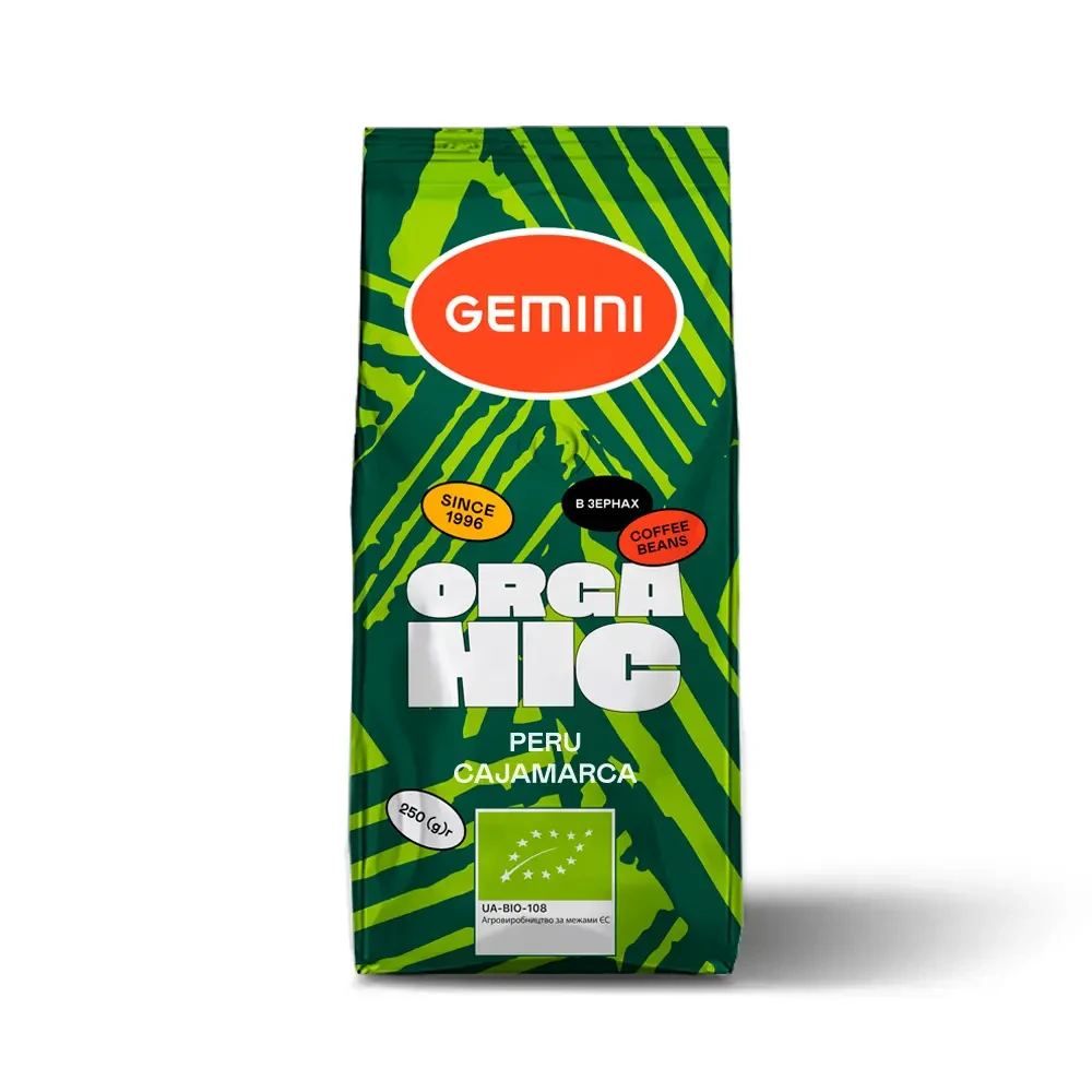 Кава Gemini Organic Peru в зернах, 250 г