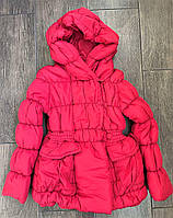 1, Мягенькая Красная демисезонная куртка с карманами Размер 4-6 лет Richie House