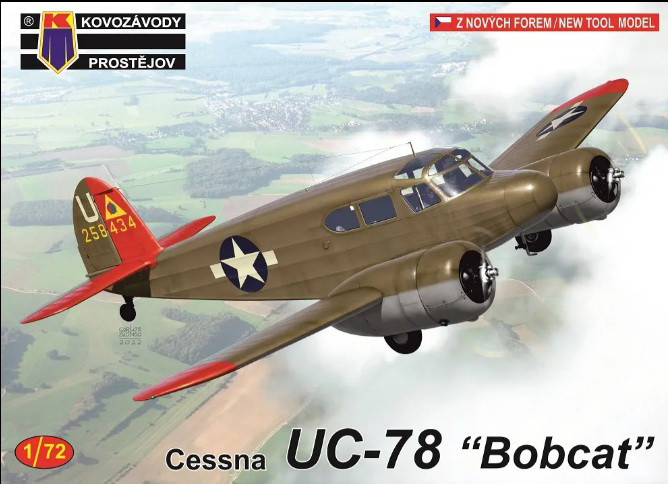 Пластикова модель 1/72 Kovozavody Prostejov 0349 Cessna UC-78 "Bobcat", фото 1