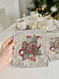 Серветка Новорічна 17x18 см. "Різдвяник" гобеленова, фото 5