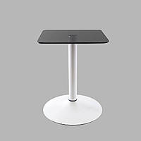 Скляний кавовий стіл Commus Solo 400 Kv gray-white-wtm60