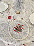 Серветка Новорічна сервірувальна кругла гобелен Ø10 см., фото 5