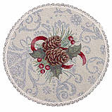 Серветка Новорічна сервірувальна кругла гобелен Ø25 см., фото 5