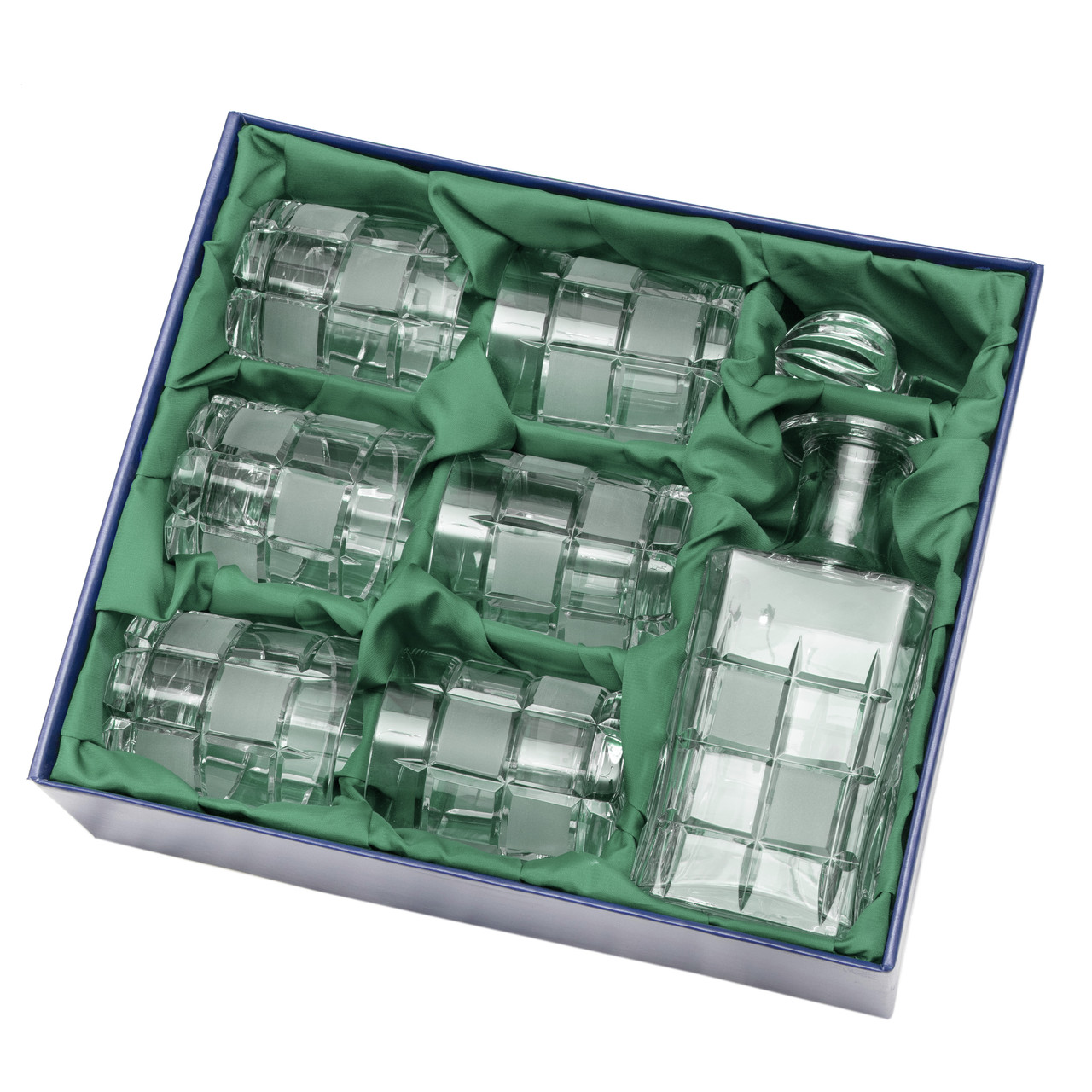 Кришталевий набір посуду для віскі у подарунковій упаковці з тканиною, 7 од. (6280/2), фото 1