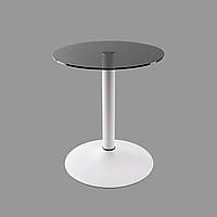 Скляний кавовий стіл Commus Solo 400 K gray-white-wtm60