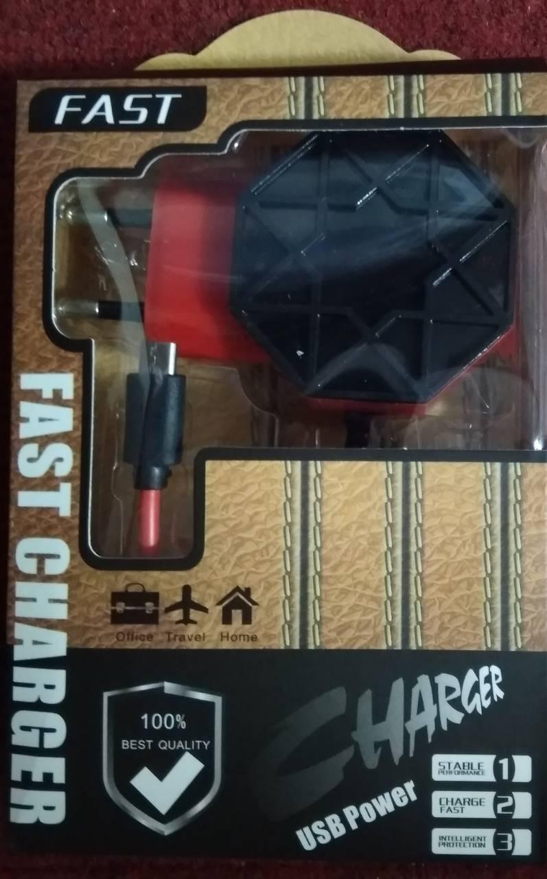 ЗЗП адаптер 220 V 2 USB + Micro FAST CHARGER круглий