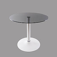 Стеклянный кофейный стол Commus Solo 450 O gray-white-wtm60