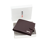 Чоловіче портмоне з натуральної шкіри Karya 0418-39 коричневе, фото 6
