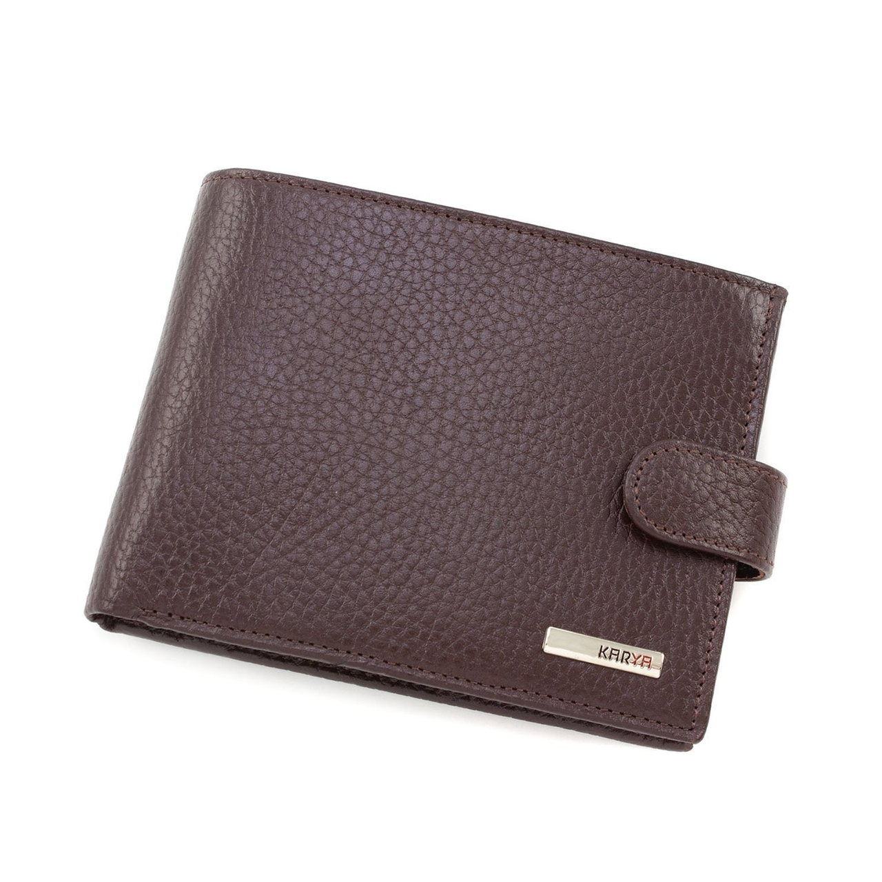 Чоловіче портмоне з натуральної шкіри Karya 0418-39 коричневе, фото 1