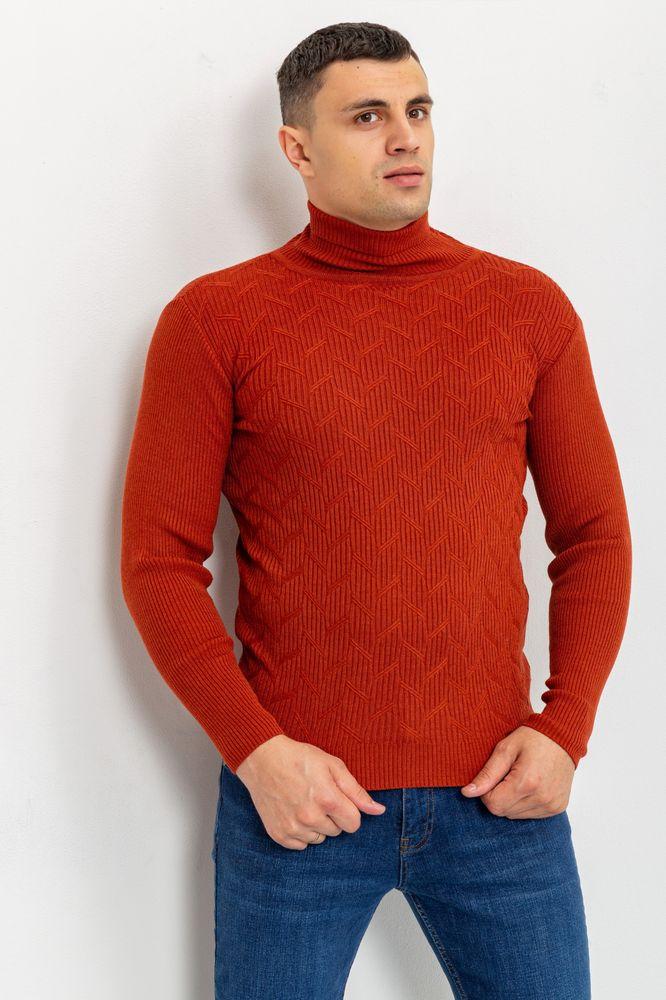Светр-гольф чоловічий, колір теракотовий, 161R892, фото 1