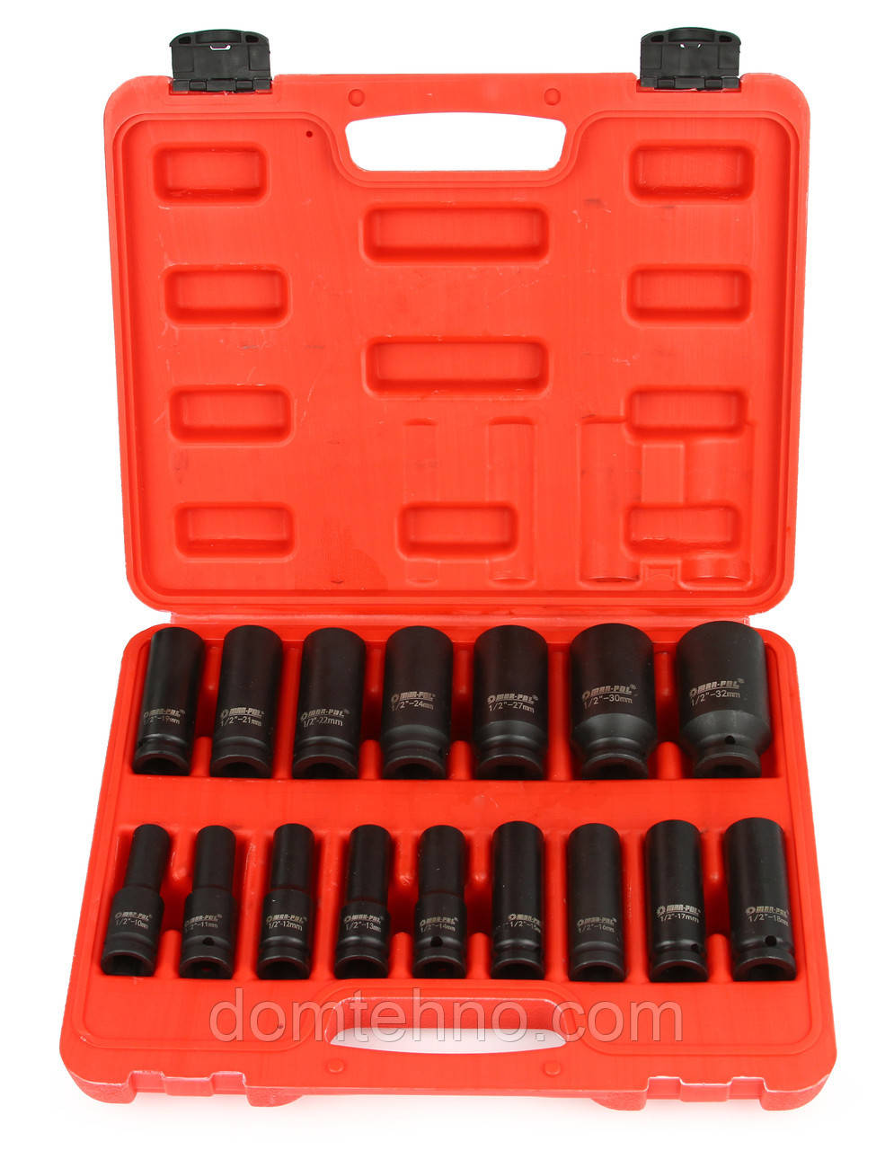 Ударні головки гайковерта 1/2" 16 ШТ. MAR-POL 10-32 ММ/насадки M58256