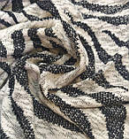 Тринитка малюнок зебра колір молочний, фото 3