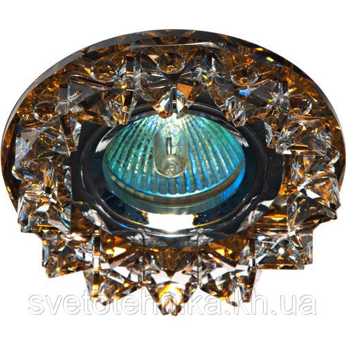 Светильник точечный с кристаллами Feron CD 2542 коричневый (чайный) - фото 1 - id-p1696581211