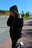 Худі для дівчинки (зріст 134-158) на замку турецька тринитка на флісі колір чорний, фото 5