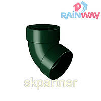 Колено (отвод) трубы двухмуфтовое 67° RAINWAY 130 система Зеленый